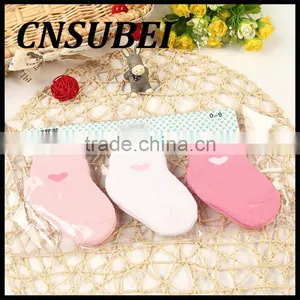 High Quality Custom Cartoom Love Baby Cotton Terry Tube Socks/ Baby Fashion Winter Cute Causal Socks thumbnail-2