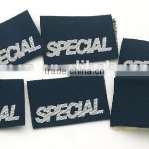 Customized Garment Labels/woven Labels/main Label/embroidered Tag Loop Fold WLF-001 thumbnail-1