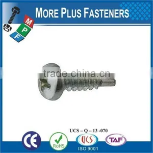 Made In Taiwan High Quality Stainless Steel Pan Head Phillips Recess Self Drilling Screw ZInc thumbnail-3
