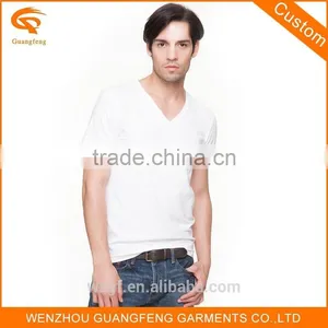 Promotional Plain Election Campaign V Neck Man Cotton t Shirts thumbnail-1