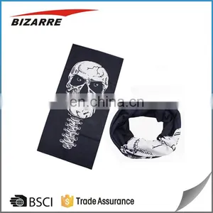 High Quality Black Skull Microfiber Sports Headwear Bandana thumbnail-1