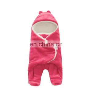 Winter Baby Coral Fleece Warm Blanket Newborns Swaddle Wrap thumbnail-2