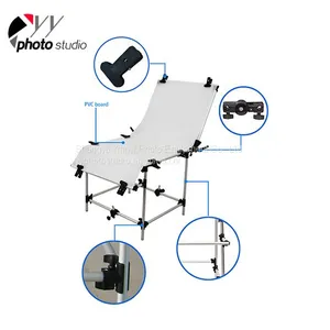 Portable Studio Shooting Table With Frame and Plexiglass Cover Included 60x130cm PST-613 thumbnail-1