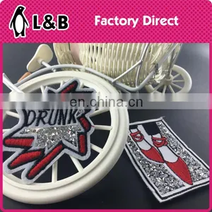 2017 Rhinestone/beads Embroidery Hotfix Applique Star Larges Patches Handmade Iron on Patches thumbnail-2