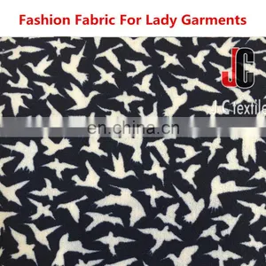 Wholesale High Quality Raw Polyester Fabric Slip Soft Dyed Moss Crepe Knit Fabric thumbnail-1