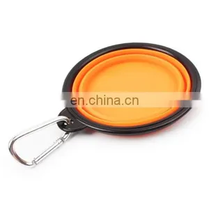 Dropshipping Cheap Portable Pet Folding Feeding Bowl Silicone Water Dish Feeder Puppy Travel Bowl, Random Color Delivery thumbnail-4
