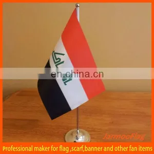 Stainless Steel Hanging Satin Desk Flag thumbnail-1