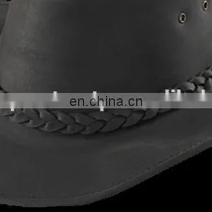 Top Quality Genuine Cow Leather Hat Black Color 2018 thumbnail-6