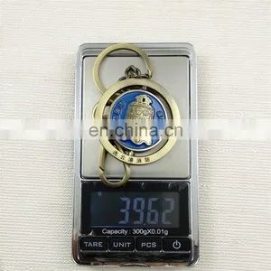 3D Metal Rotating Keychain With Ancient Chinese Chime-bell Image Also Antique Bronze Plated thumbnail-2