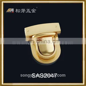 China Gold Supplier For Supply Custom Gold Color Press Bag Lock Accessories thumbnail-2