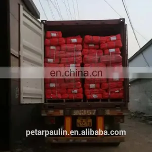 Double Red Waterproof Woven Tarpaulin Fabric PE Plastic Tarpaulin Sheet thumbnail-5