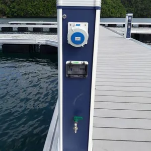 New Intelligent Yacht Wharf Water and Electric Pile thumbnail-3
