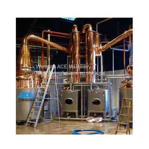 Red Copper Alcohol Reflux Distillation Equipment Flask Column Distiller thumbnail-3