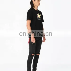 DiZNEW Custom Mens Logo 100% Cotton Plain T-shirt Embroidered Hot Sale Made In China thumbnail-4