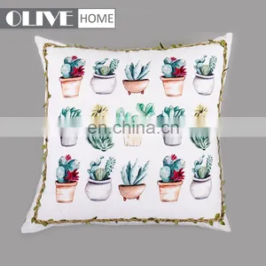 Custom Embroidered Waterproof Egg Chair Outdoor Cushion Decorative Throw Pillow With Straw Lace thumbnail-1