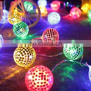 10L Mirror Disco Ball String Party Fairy Garden Decoration Light thumbnail-1