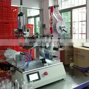 Factory Semi Auto Bottle Labeling Machine for Round Flat thumbnail-1