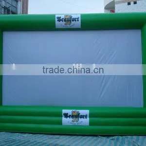 Green Outdoor Portable Giant Advertising Pvc Inflatable Projector Screen Inflatable Movie Screen thumbnail-1