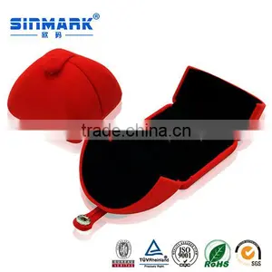 Red Necklace Jewelry Box, High Quality Wool Fabric Jewery Box for Pendant thumbnail-2