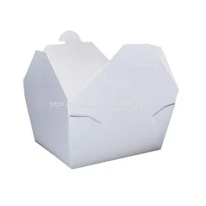 Rectangle Oriental Food Box 35oz White-take Away Carton, Suitable for Hot or Cold Foods, Easy Close Top thumbnail-1