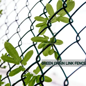 Chain Link Fence Chainlink Fence Chain-link Chainlinkfencing Security Fence Green Vinyl PVC Coated Commercial Fecne Industrial Fence Residential Fence thumbnail-2