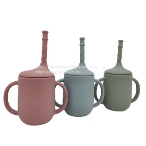 Weiqi Silicone Straw Cups for Kids Toddler Training Drinking Cup With Lid thumbnail-3