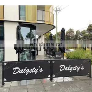 Portable Road Barriers Safety Crowd Control Traffic Outdoor Cafe Barricade Metal Pedestrian Barricades thumbnail-2