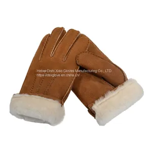 Gloves Factory Wholesales High Quality Sheepskin Leather Gloves for Man thumbnail-4