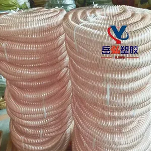 Woodworking Machinery Dust Removal Ventilation PipesPU Steel Wire Telescopic HoseThickened Transparent Polyurethane Anti-abrasion Suction Tube thumbnail-5