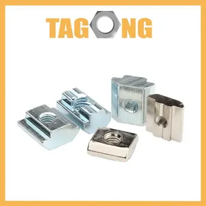 Heavy Duty T Slot 6mm 8mm Slider Nut T20 T30 T40 T45 Slot Industrial Aluminum Profile Water Treatment Stainless Steel thumbnail-1