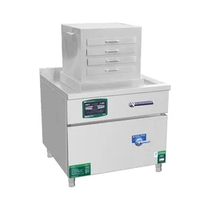 304 Stainless Steel Open Kitchen Style Induction Steamer With 220V 3KW Power thumbnail-1