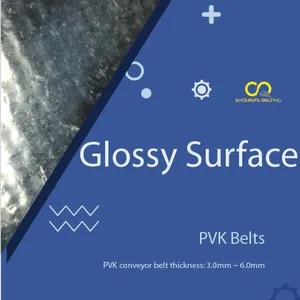 6mm Black Crescent Top PVK Conveyor Belt thumbnail-3