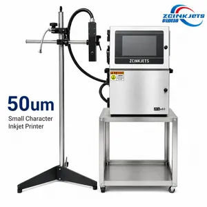ZCINKJETS 50um Small Character CIJ Inkjet Printer for Food Beverage Packaging Date Batch Coding thumbnail-1