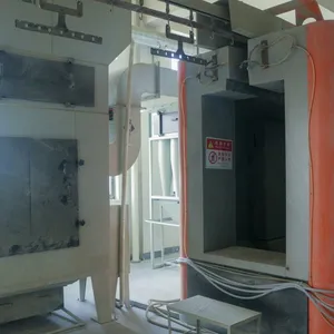 Manual Powder Coating Booth for Metal Fabrication With Cyclone Dust Collection thumbnail-4