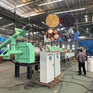 Chestnut Shell Continuous Carbonization Furnace Rotary Charcoal Powder Making Machine EPC thumbnail-1