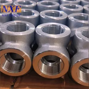 NXF UNS N10276 2.4819/NiMo16Cr15W/C276 OD DN15-1200 Class 3000-9000 Nickel Alloy Forging Technology THD Straight or Reducing Tee thumbnail-5