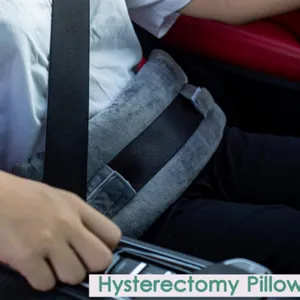 Seatbelt Cushion & Seatbelt Pillow, Mastectomy Recovery Supplies (Gray) | Seat Belt Cover Pad for Post Surgery; Breast Cancer Port thumbnail-1