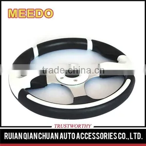 China Ruian Universal Auto Parts PU 320mm High Performance Alloy OEM Racing Steering Wheels thumbnail-1