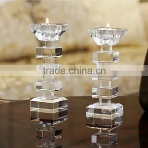 China Manufacture Wedding Crystal Glass Candle Holder for Centerpieces Decoration thumbnail-1