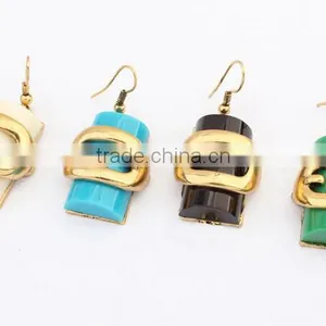 Fashion New Design Personality Metal Geometry Pendant Necklace Jewelry Set thumbnail-2