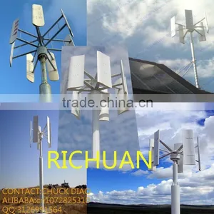 2015 Micro Wind Generator Hydrogen Fuel Cell Electric Generating Windmills for Sale 300w~200kw/200000w Small Wind Turbine thumbnail-2