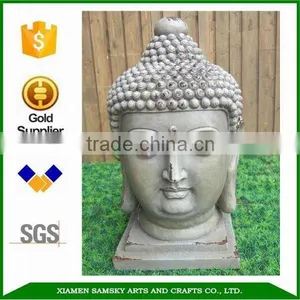 25"H Wholesale Buddha Head thumbnail-1