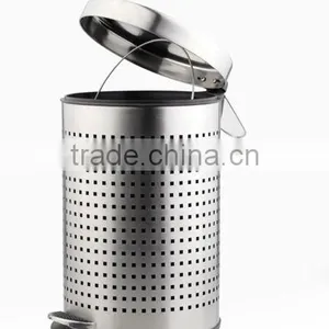 STAINLESS STEEL PERFORATED PEDAL BIN thumbnail-1