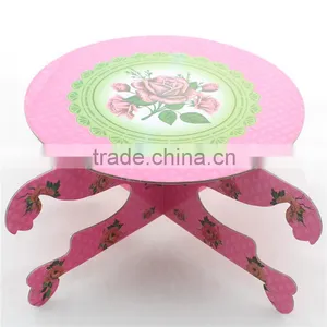 One Tier Lovely Pink Flower Cake Holder Cake Stand For Birthday Party thumbnail-1