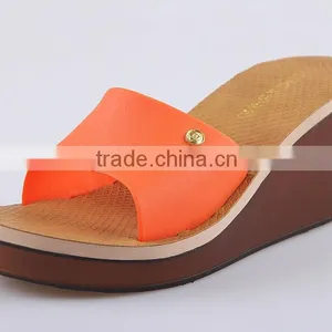 New Products Ladies Melissa Hot Sale Fashion Leisure Wedges Slippers Candy Jelly PVC Silppers Shoes Plastic Women Sandal Shoes thumbnail-2