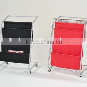 Hot Metal Display With Wheels Magazine Rack thumbnail-1