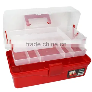 14.5 Inch Multifunction Colorful Three Layer Transparent Tool Case thumbnail-2