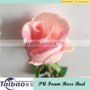 China Wholesale Single Stem PU Foam Rose Bud DIY Artificial Bridal Flower Bouquet thumbnail-1
