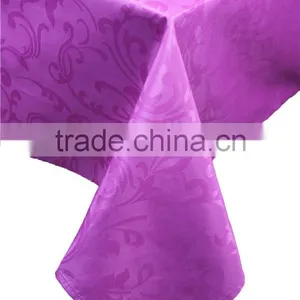 Hot Sale 100% Polyester Fancy Jacquard Design Table Cloth Wedding thumbnail-1