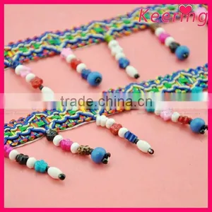 Wholesale Fashion Fancy Woman Garment Braid Bead With Fringe WTP-1296 thumbnail-3